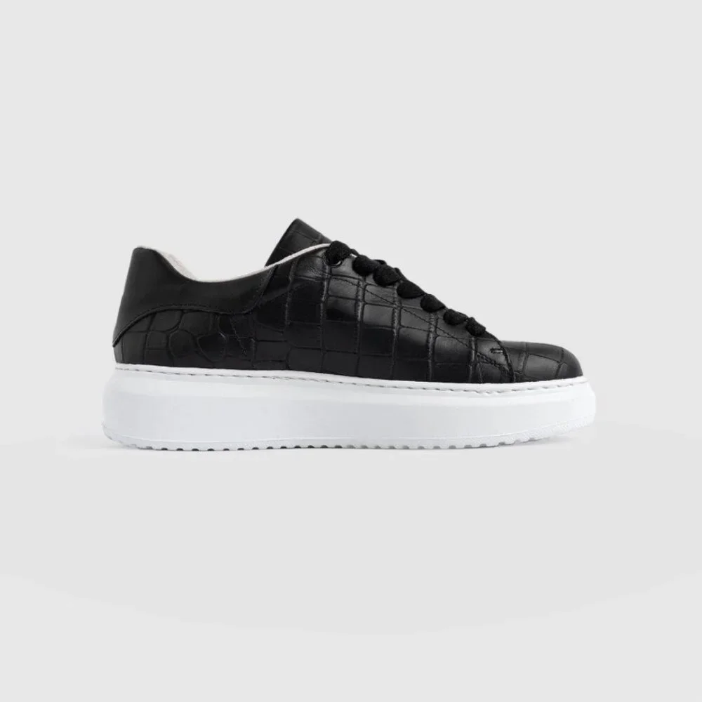 Saint + Sofia Hampstead Sneaker - Croc Black